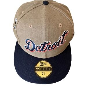 New Era Detroit Tigers 59FIFTY Fitted Hat Cap 1968 World Series Side Patch 7 3/4